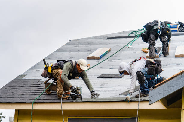 Professional Gutter Installation technician working in Adams, WI